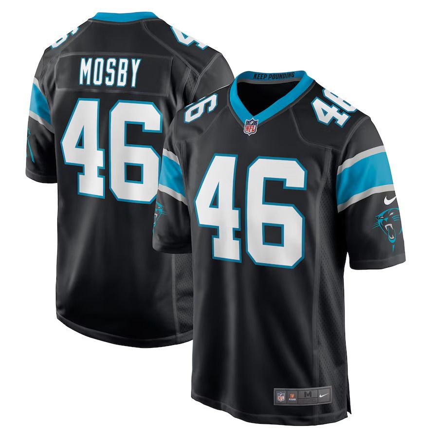 Men Carolina Panthers 46 Arron Mosby Nike Black Game Player NFL Jersey